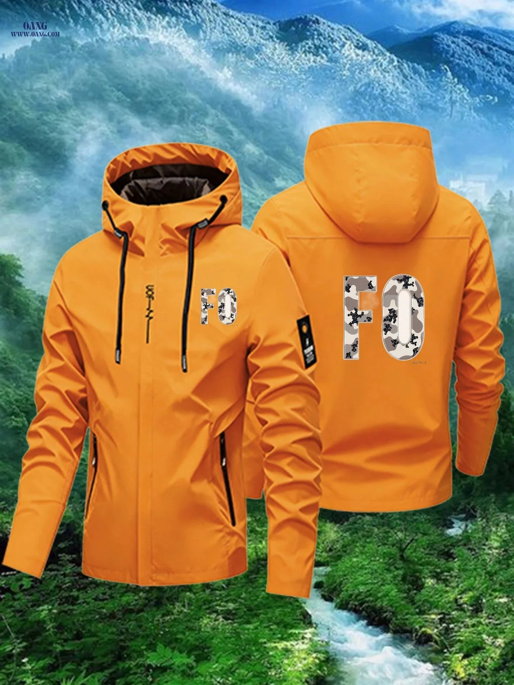 Stylish Plus Size Jacket - Comfortable Zipper Windbreaker for Men   OAXG 