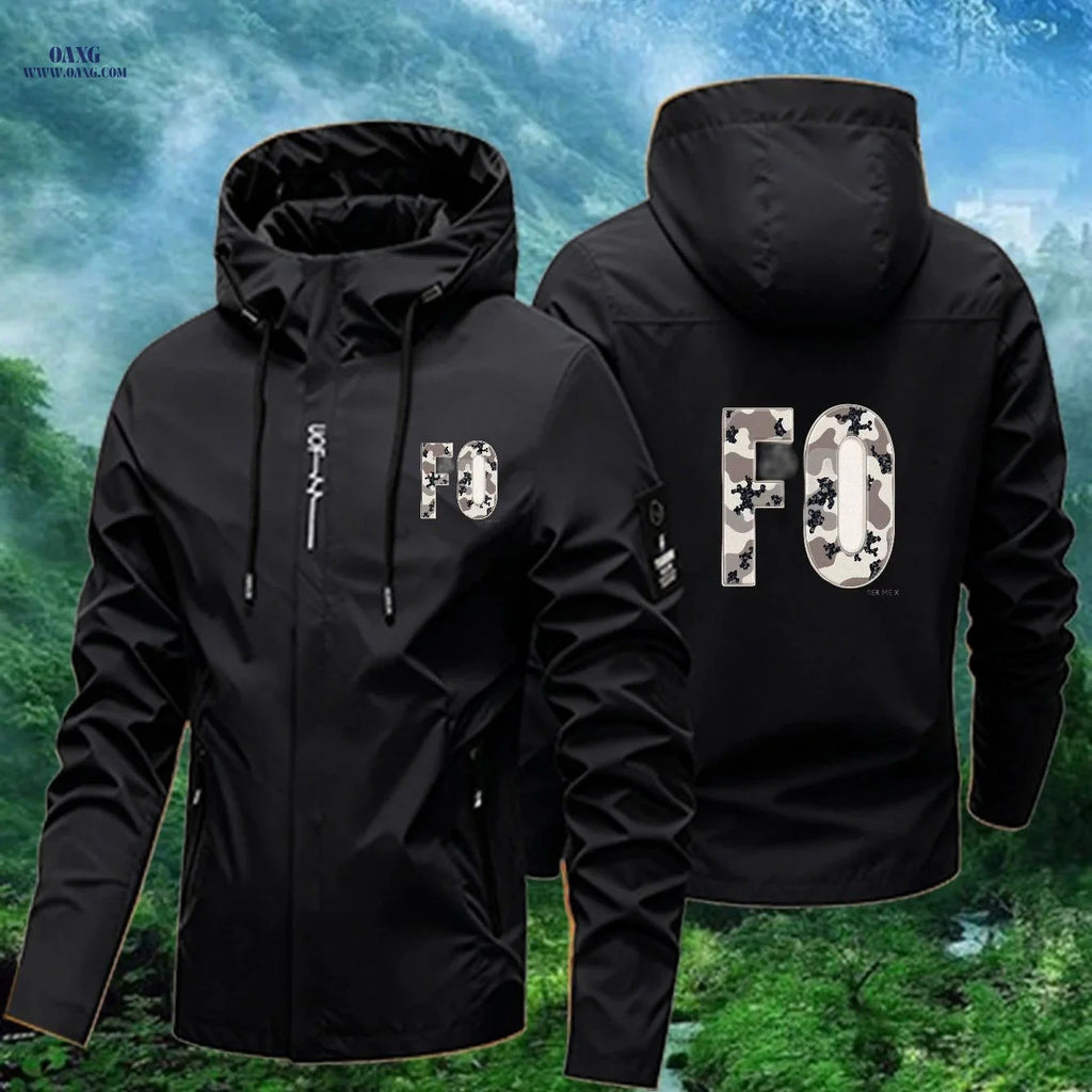 Stylish Plus Size Jacket - Comfortable Zipper Windbreaker for Men   OAXG 