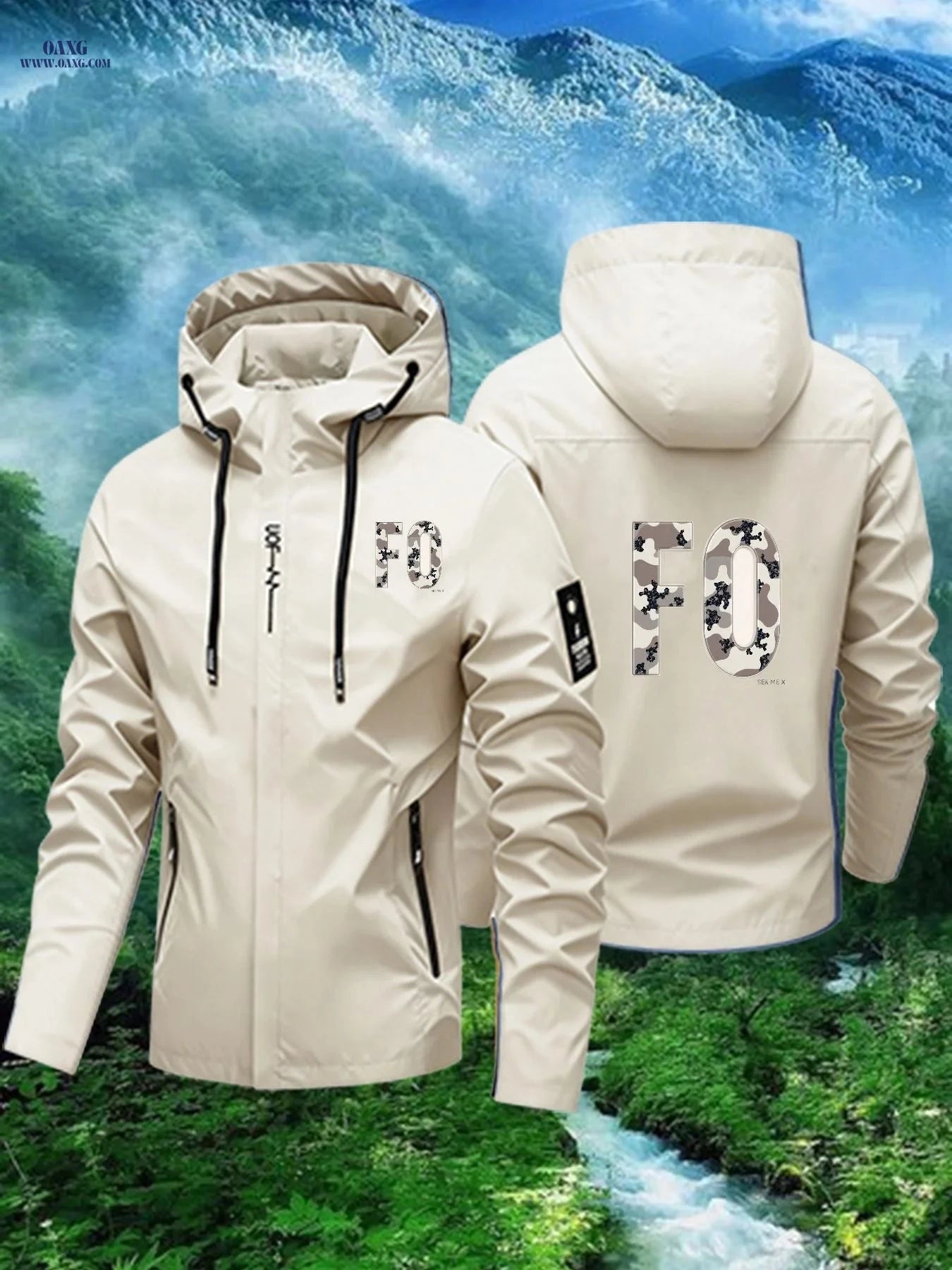 Stylish Plus Size Jacket - Comfortable Zipper Windbreaker for Men   OAXG 