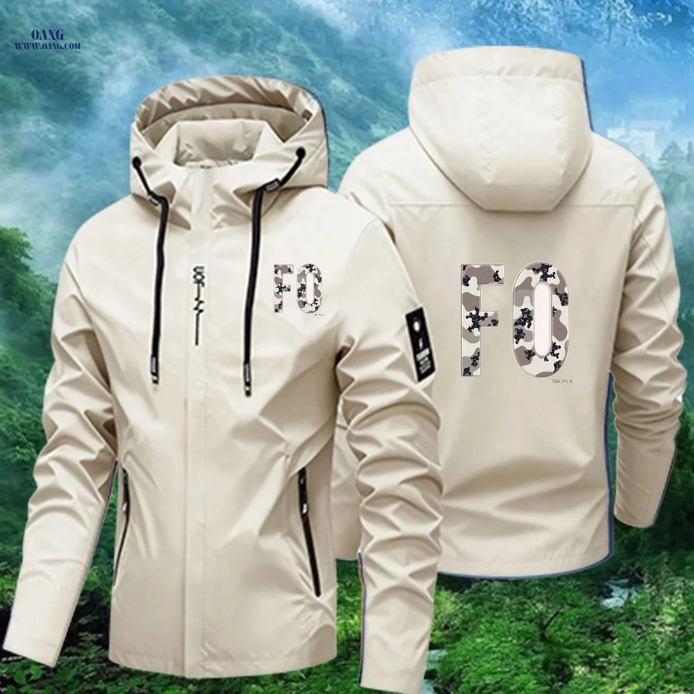 Stylish Plus Size Jacket - Comfortable Zipper Windbreaker for Men   OAXG Black / FR S