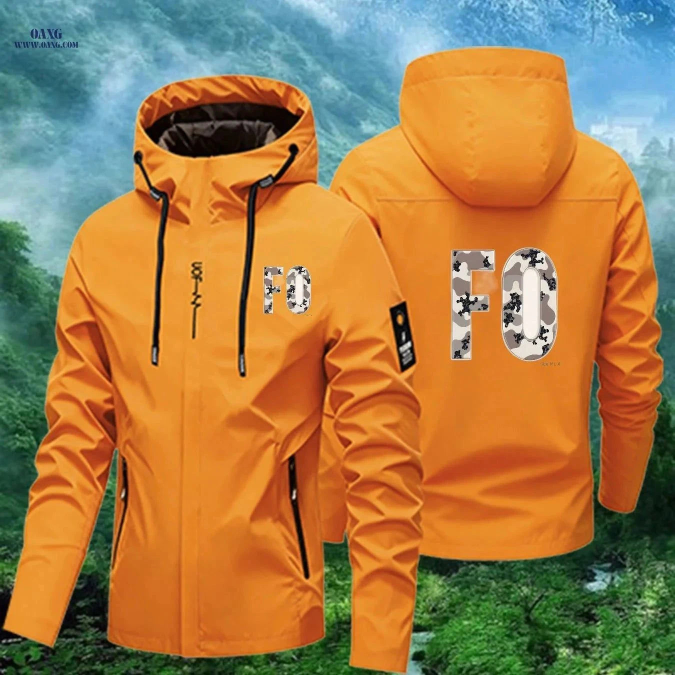 Stylish Plus Size Jacket - Comfortable Zipper Windbreaker for Men   OAXG Black / FR S