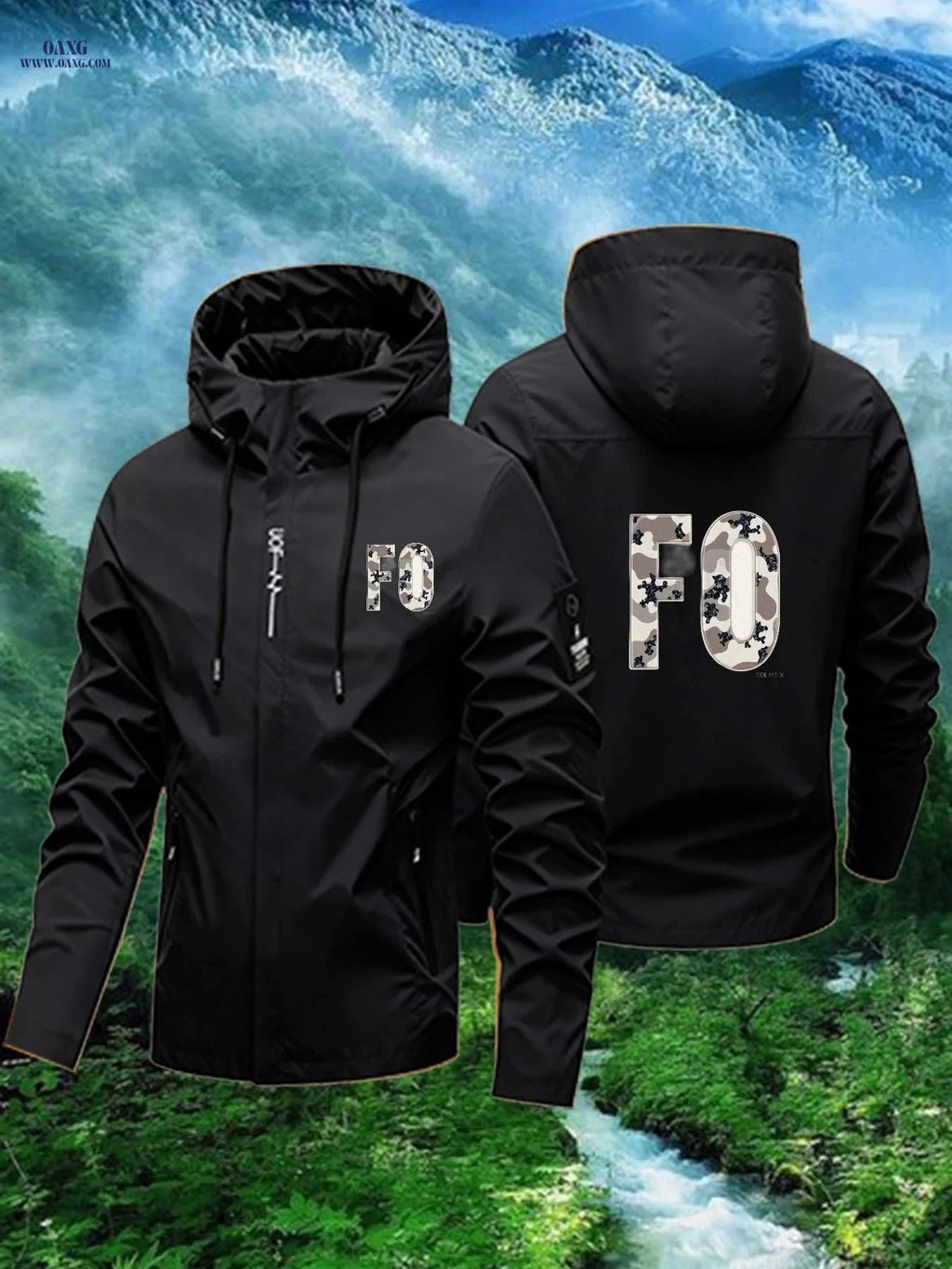 Stylish Plus Size Jacket - Comfortable Zipper Windbreaker for Men   OAXG 