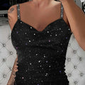 Stylish Rhinestone Strap Camisole for Women - Sexy V-Neck Top   OAXG Black / S