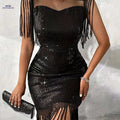 Stylish Sequin Bodycon Dress - High-Waisted, Sleeveless for Parties   OAXG 