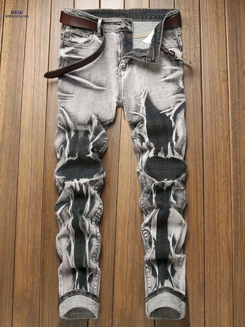 Stylish Stretch Denim Men's Trousers - Comfortable Casual Wear   OAXG Space Gray / 30
