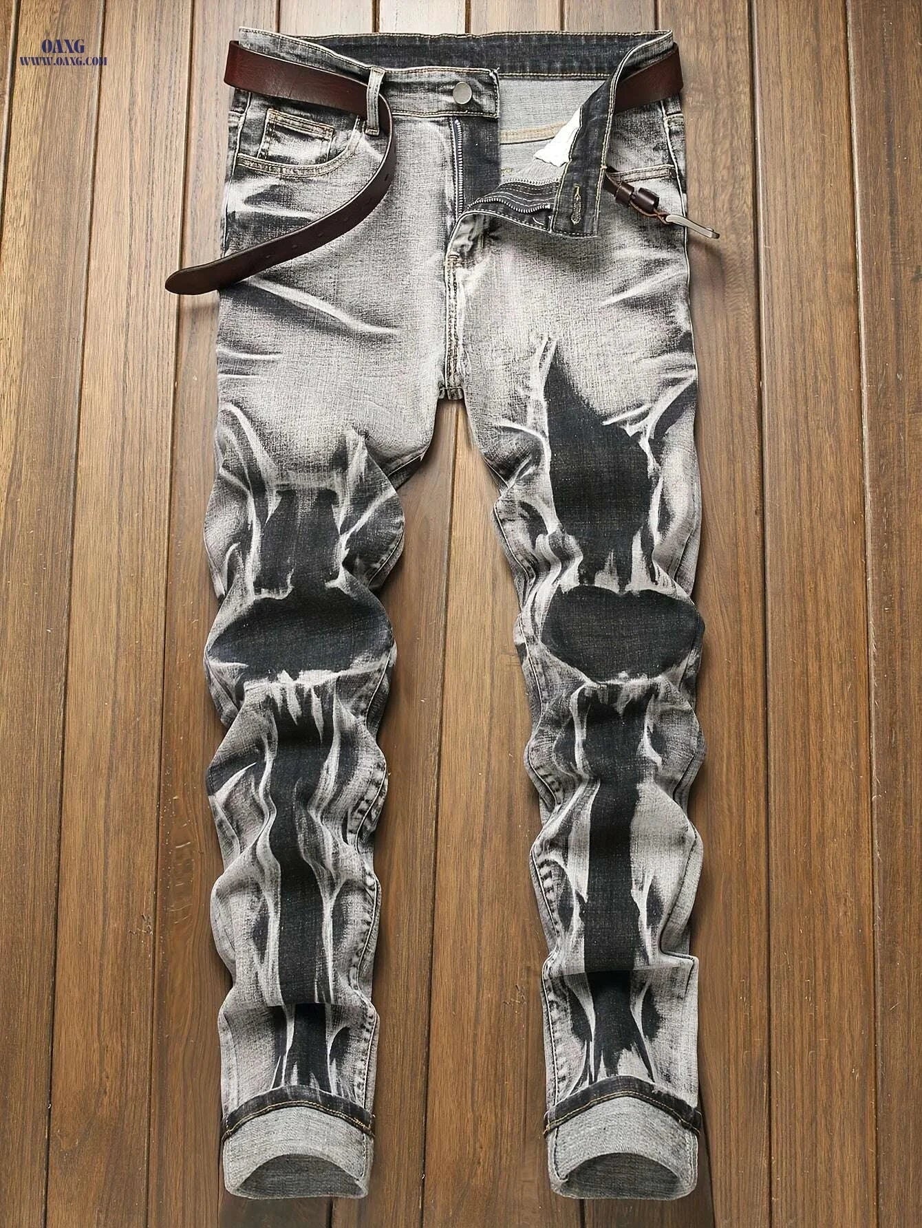 Stylish Stretch Denim Men's Trousers - Comfortable Casual Wear   OAXG Space Gray / 30
