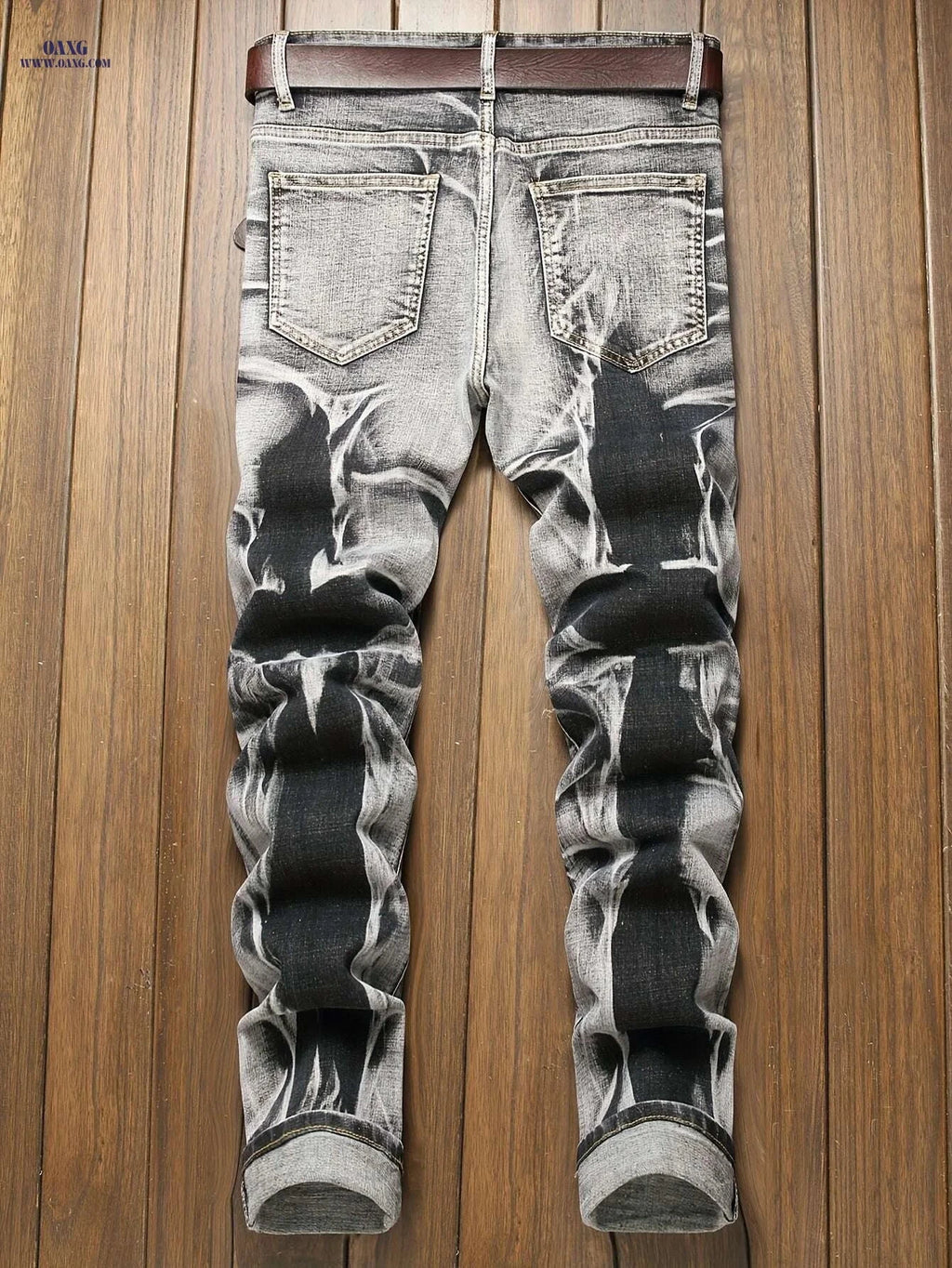 Stylish Stretch Denim Men's Trousers - Comfortable Casual Wear   OAXG Space Gray / 30