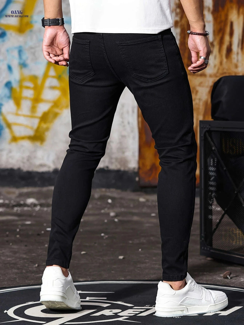 Stylish Stretchy Skinny Jeans for Men - All-Season Denim Fit   OAXG 
