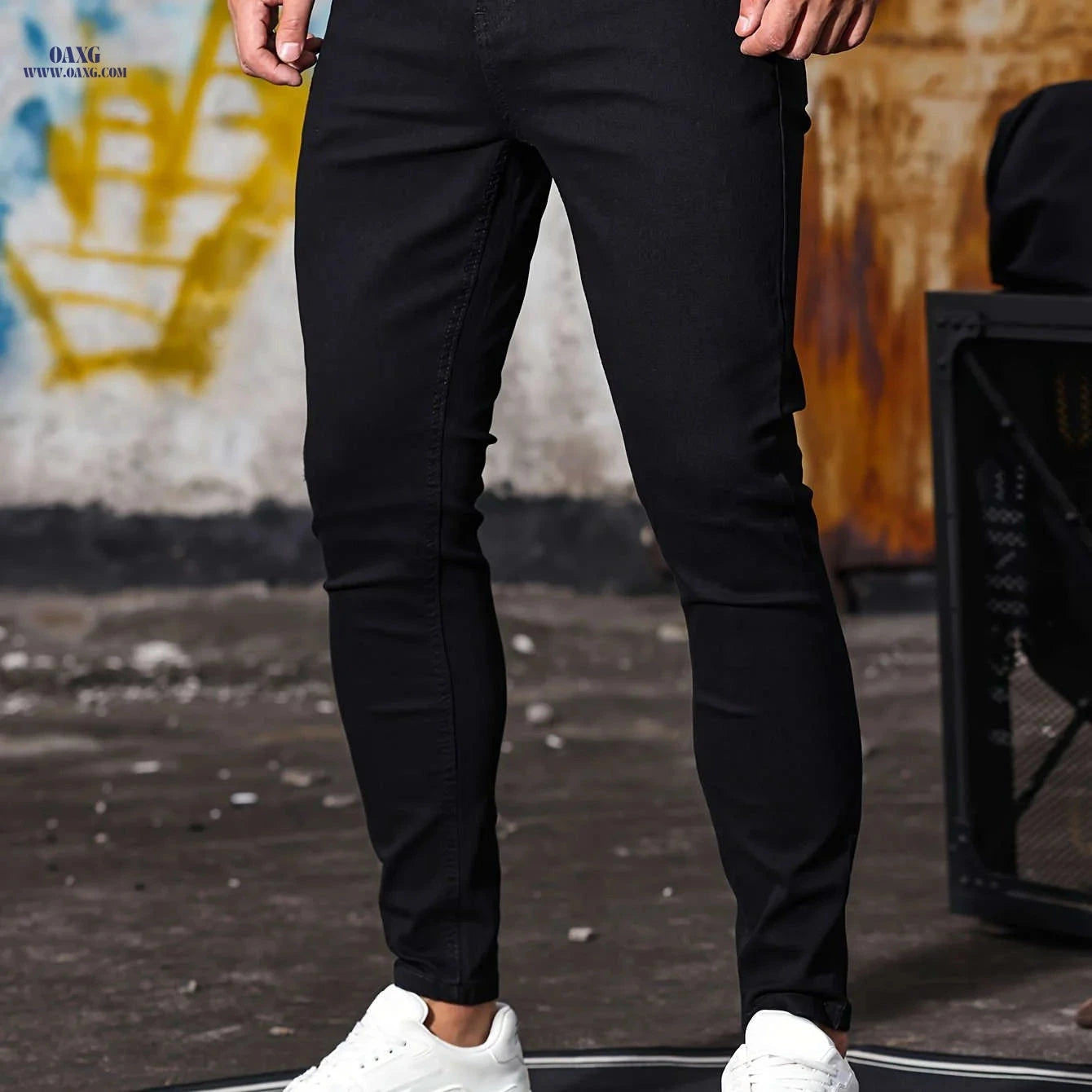 Stylish Stretchy Skinny Jeans for Men - All-Season Denim Fit   OAXG 