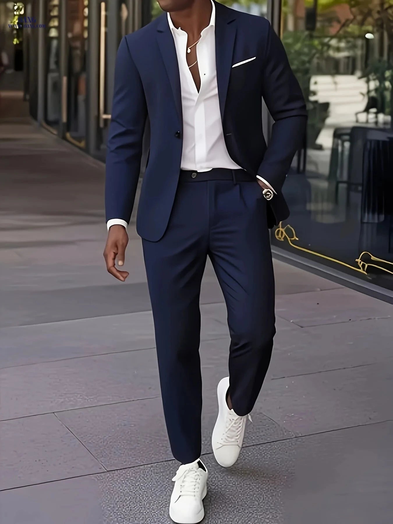 Stylish Two-Piece Suit Set for Men - Jacket & Trousers for All Occasions   OAXG 