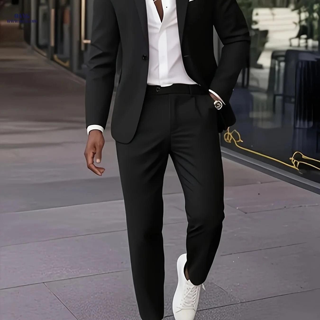 Stylish Two-Piece Suit Set for Men - Jacket & Trousers for All Occasions   OAXG 