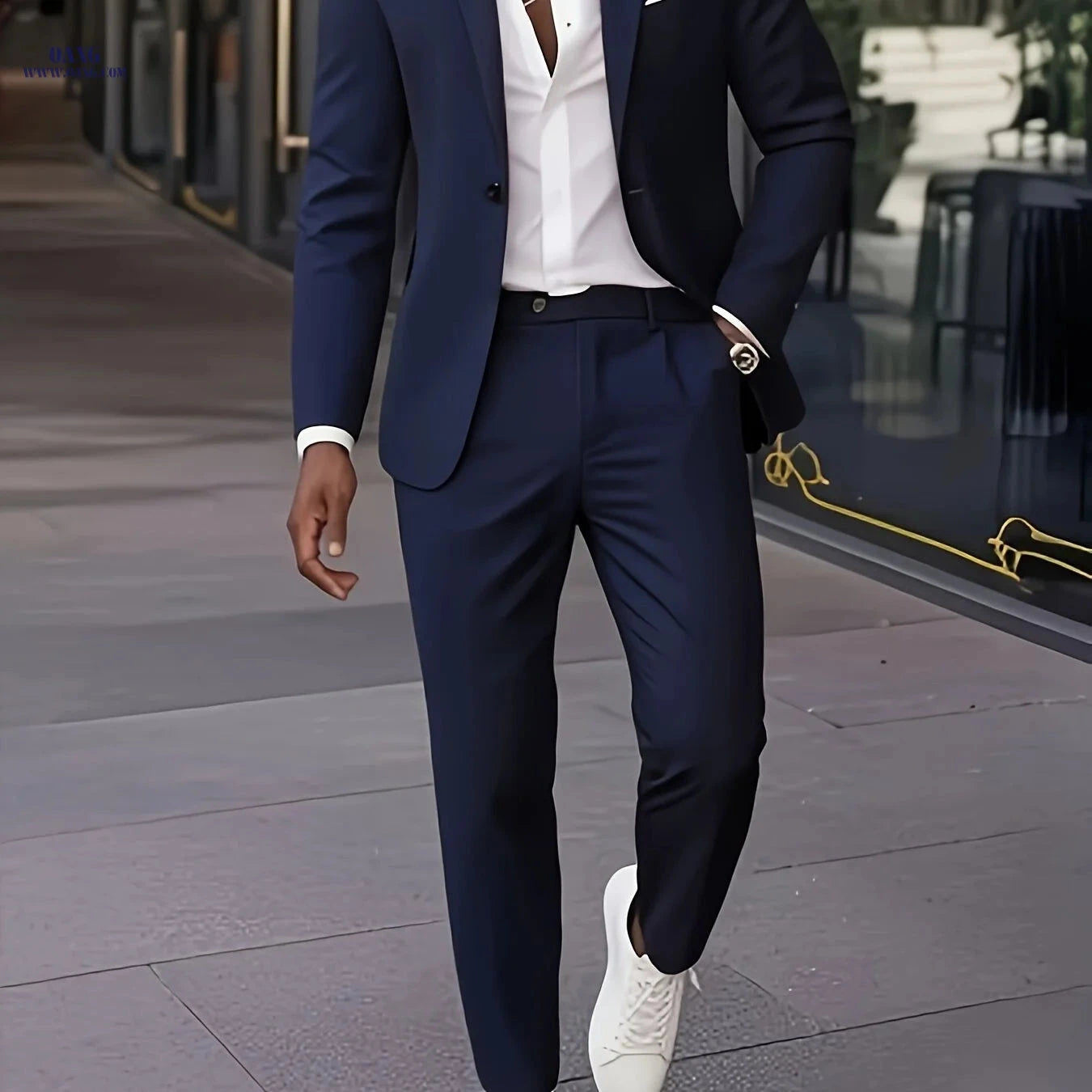 Stylish Two-Piece Suit Set for Men - Jacket & Trousers for All Occasions   OAXG 