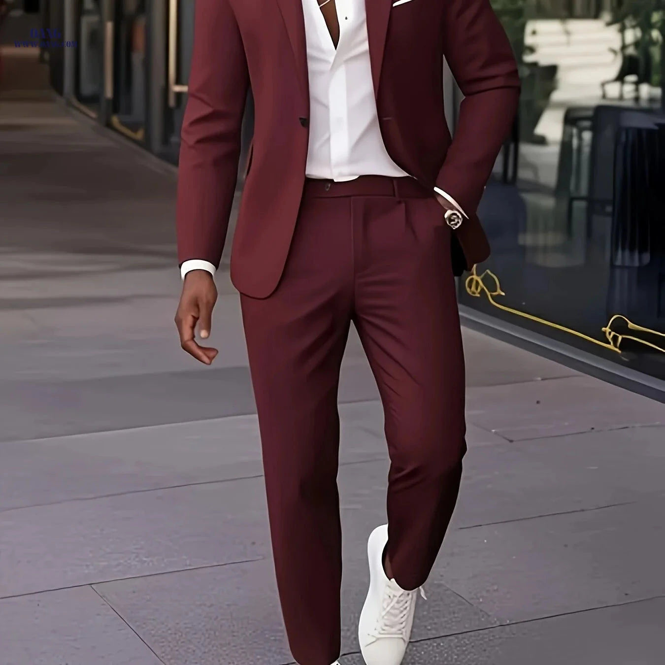 Stylish Two-Piece Suit Set for Men - Jacket & Trousers for All Occasions   OAXG 