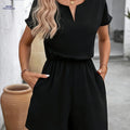 Stylish V-Neck Cutout Top - Spring/Summer Vacation Collection   OAXG 