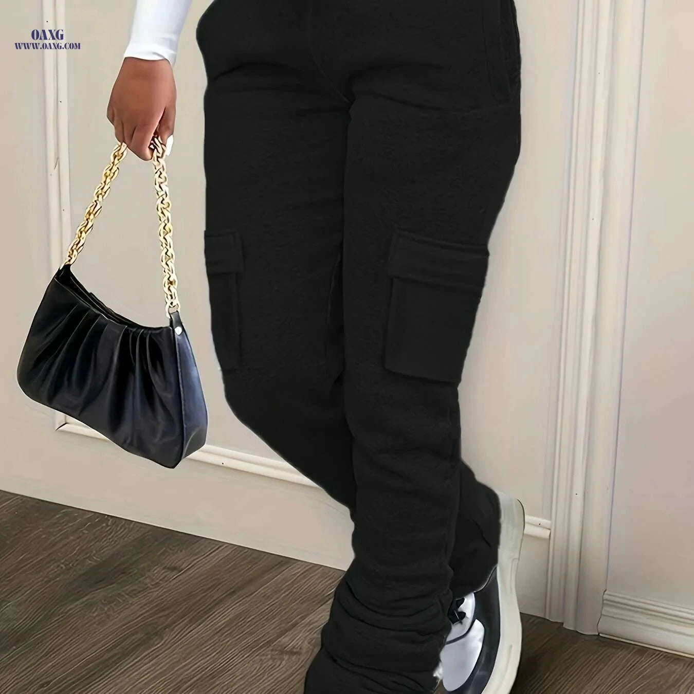 Stylish Women’s Drawstring Pants - Soft, Breathable, Straight Leg Fit   OAXG 
