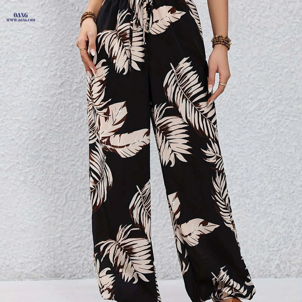 Stylish Women's Long Jogger Pants - 100% Polyester, Vacation Ready   OAXG 