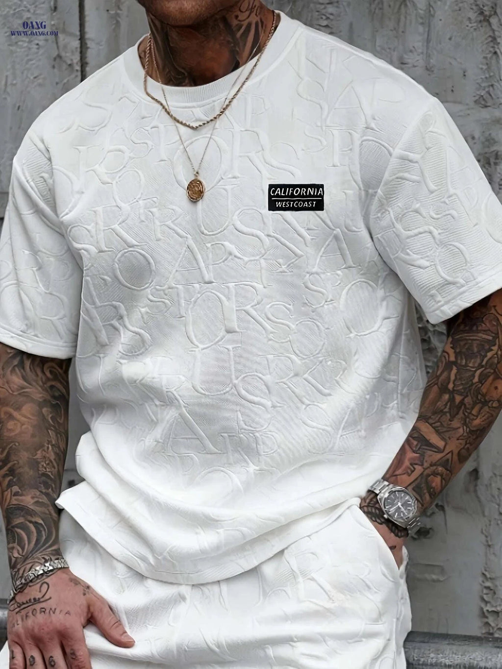 Summer Casual Men's T-Shirt - Relaxed Fit Round Neck, Breathable   OAXG 