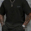 Summer Casual Men's T-Shirt - Relaxed Fit Round Neck, Breathable   OAXG White / S