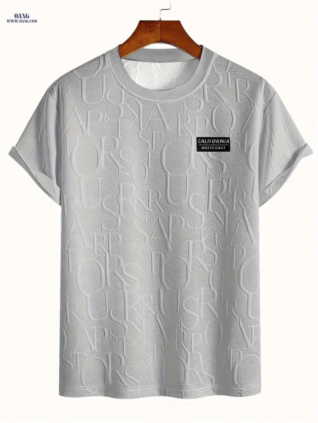 Summer Casual Men's T-Shirt - Relaxed Fit Round Neck, Breathable   OAXG White / S