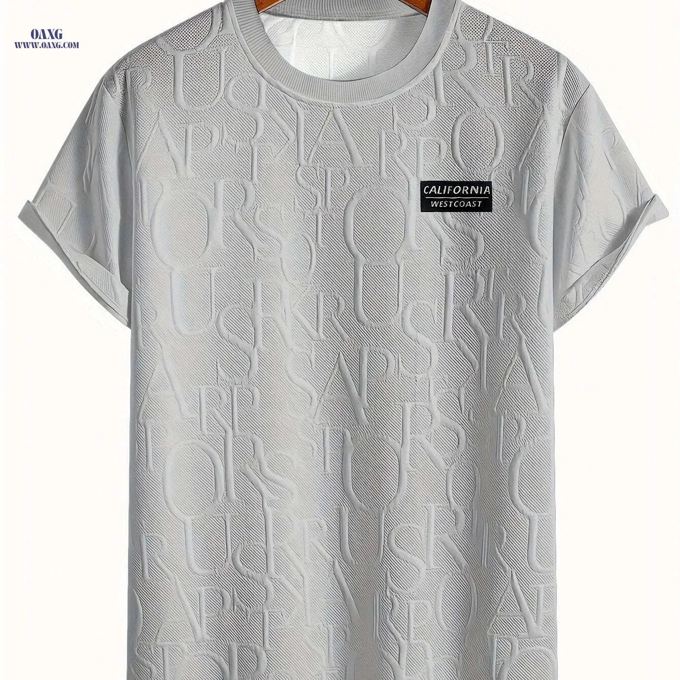 Summer Casual Men's T-Shirt - Relaxed Fit Round Neck, Breathable   OAXG White / S