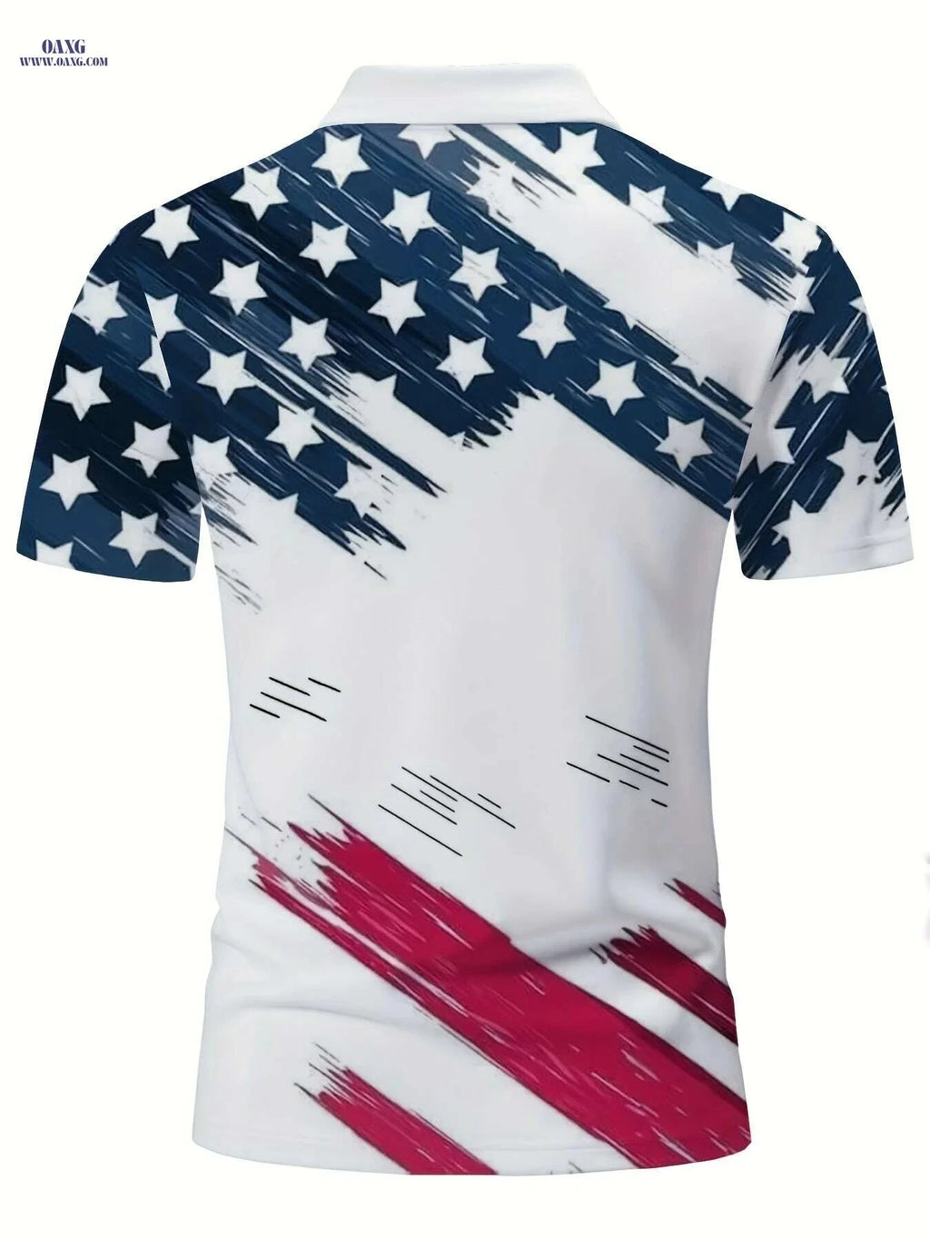 Summer Color Blocked Casual Short Sleeve Shirt for Outdoor Activities   OAXG White / S