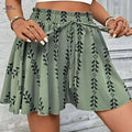 Summer Floral Print Shorts - Casual Elastic Waist, Machine Washable   OAXG 