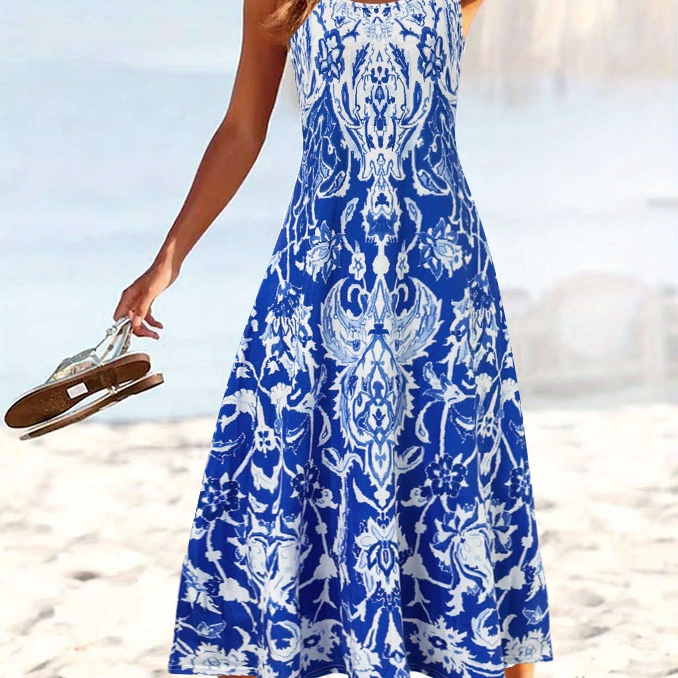 Summer Floral Print Women's Dress - Perfect for Vacation Wear   OAXG 