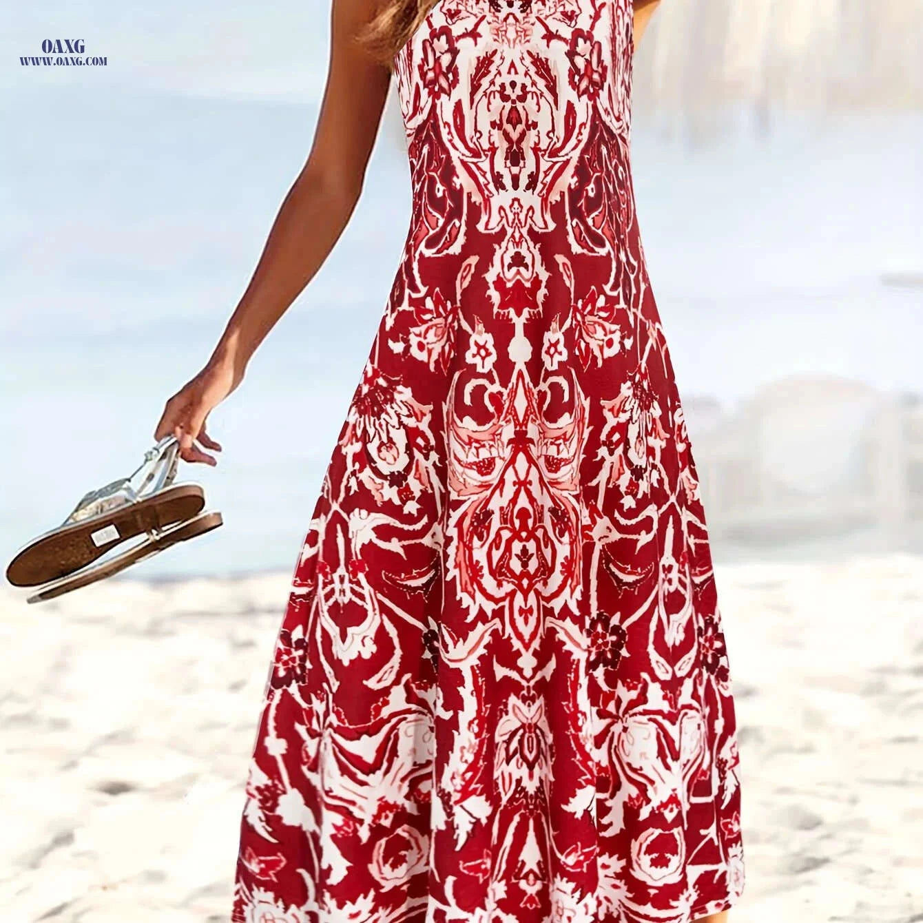 Summer Floral Print Women's Dress - Perfect for Vacation Wear   OAXG 