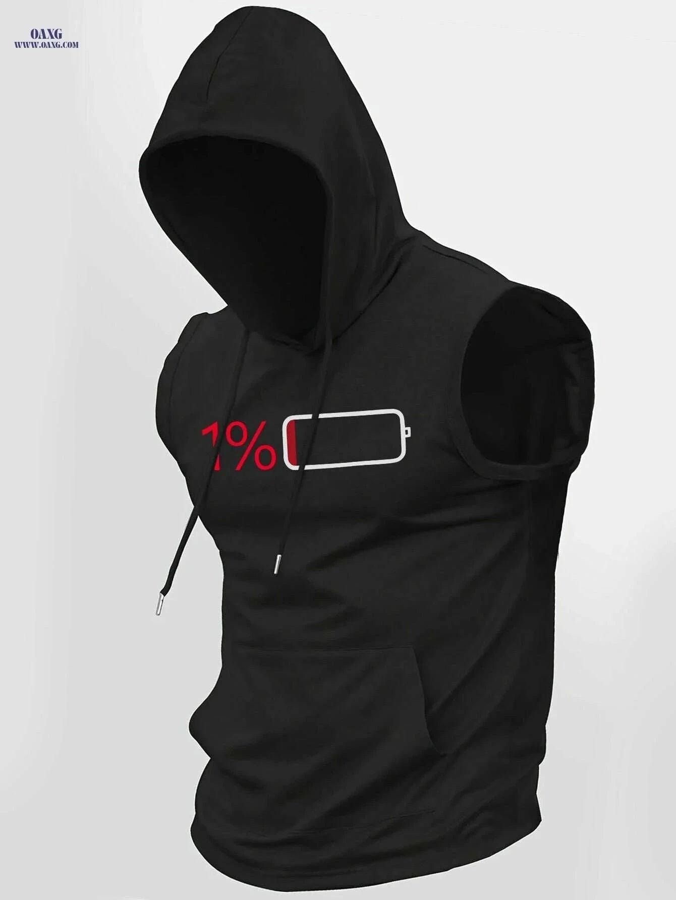 Summer Men's Casual Hooded Vest - Trendy Knitted Fabric Style   OAXG 