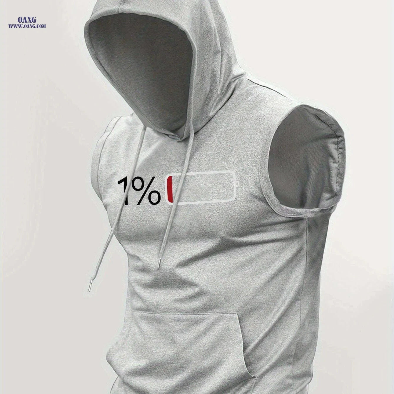 Summer Men's Casual Hooded Vest - Trendy Knitted Fabric Style   OAXG Light Blue / S