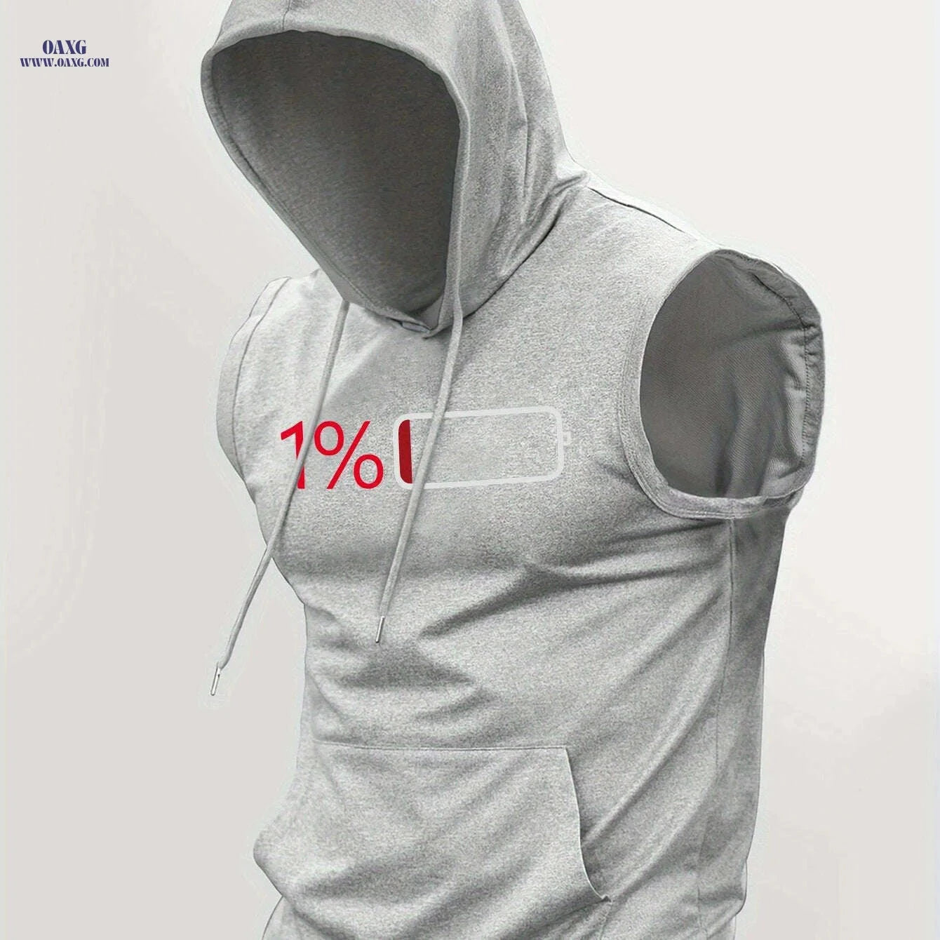 Summer Men's Casual Hooded Vest - Trendy Knitted Fabric Style   OAXG Light Blue / S