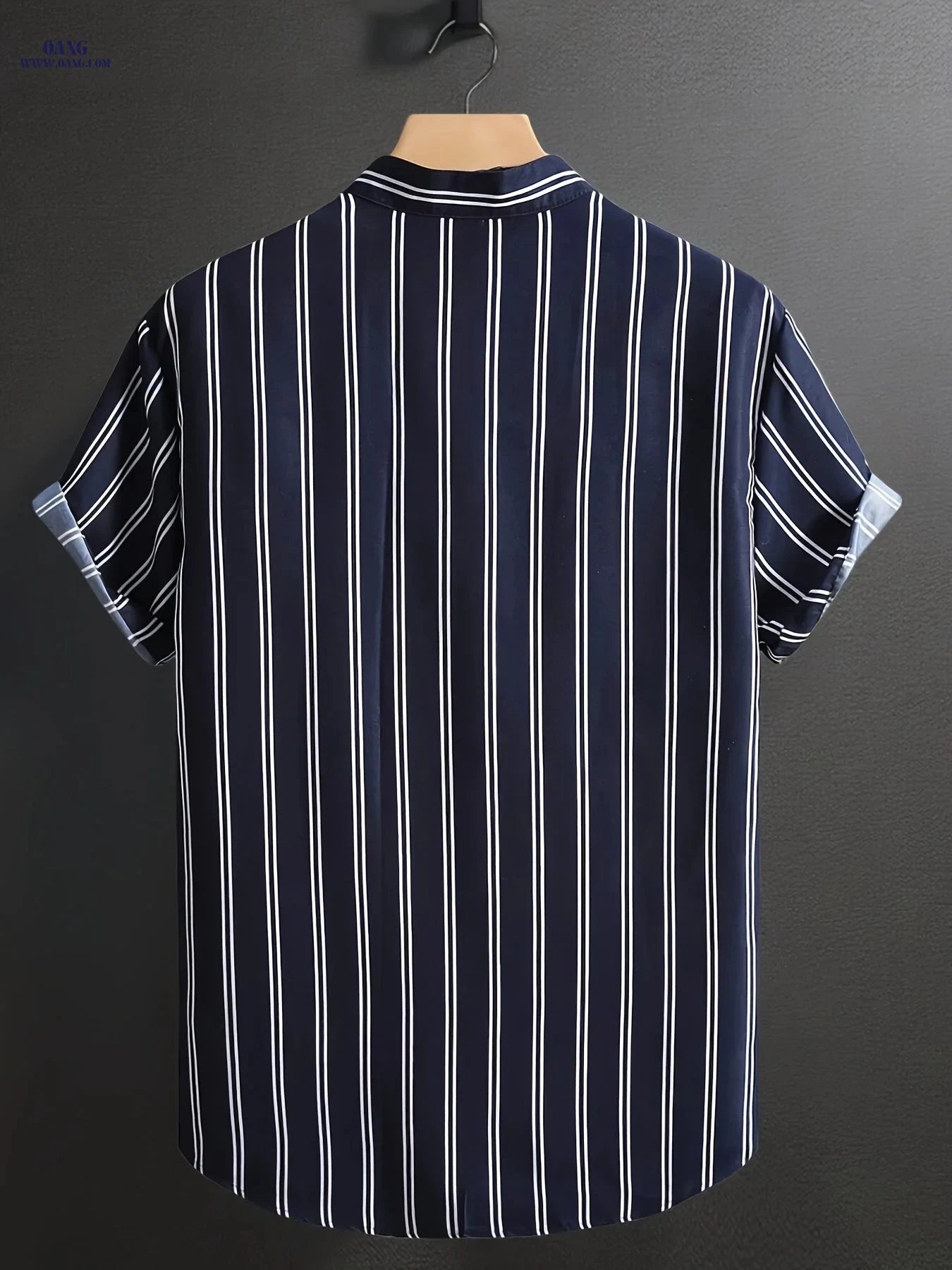 Summer Men's Casual Striped Short Sleeve Shirt - Comfortable Fit   OAXG Mixed colors / FR S