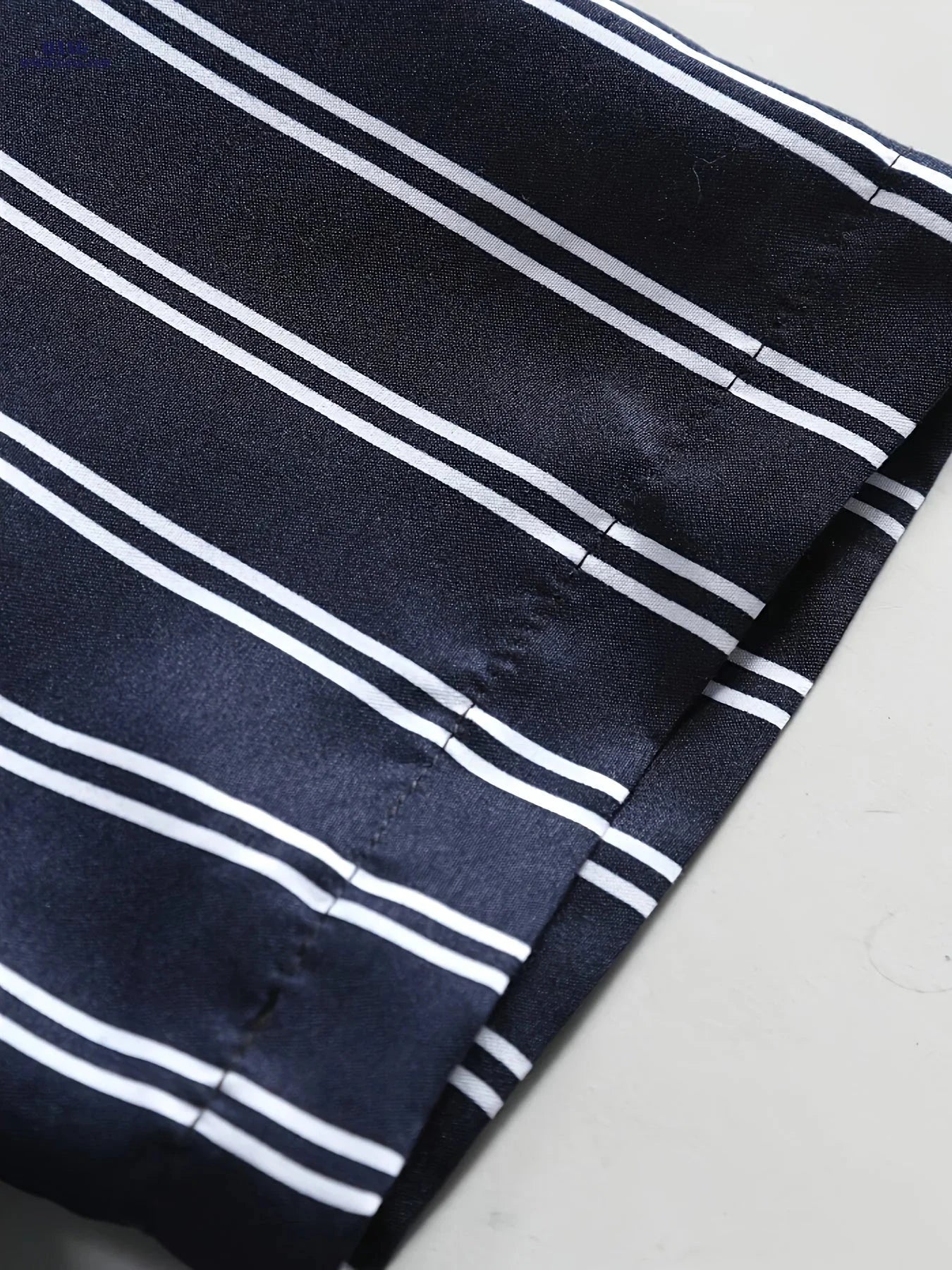 Summer Men's Casual Striped Short Sleeve Shirt - Comfortable Fit   OAXG Mixed colors / FR S