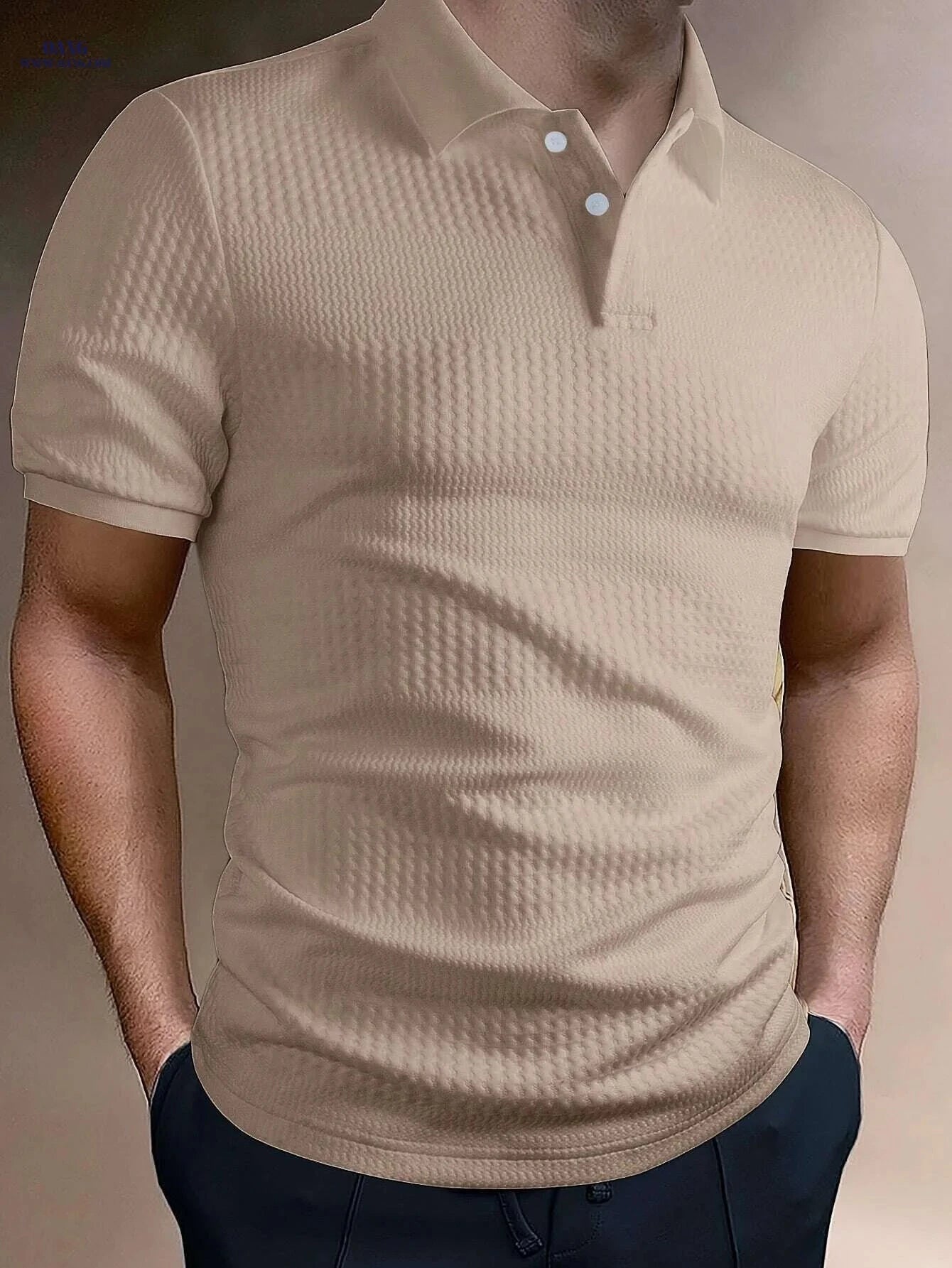 Summer Men's Golf T-Shirt - Solid Short Sleeve, Casual Fit   OAXG 