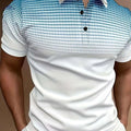 Summer Men's Short Sleeve Dots Shirt - Sports Style for Golf & Office   OAXG White / S