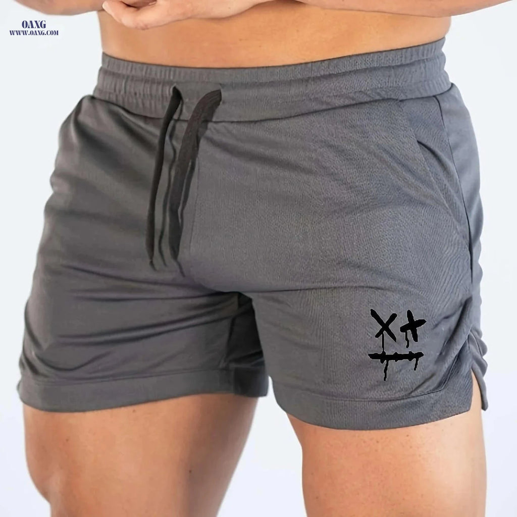 Summer Men's Sports Shorts - Breathable Quick Drying Casual Style   OAXG Grey / FR S