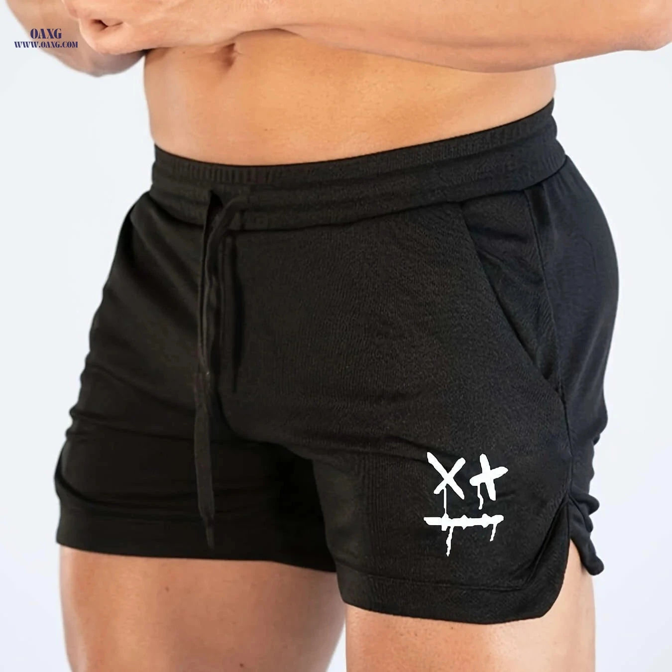 Summer Men's Sports Shorts - Breathable Quick Drying Casual Style   OAXG Grey / FR S
