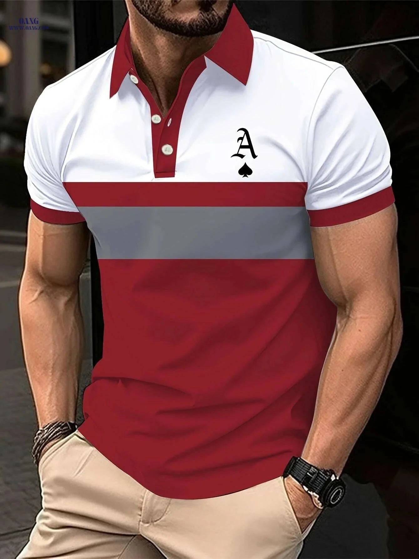 Summer Plaid Shirt - Digital Print, Quick Dry Short Sleeve Casual Top   OAXG 