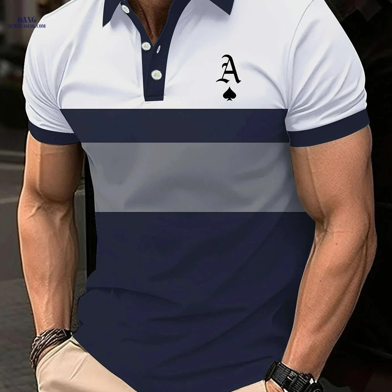 Summer Plaid Shirt - Digital Print, Quick Dry Short Sleeve Casual Top   OAXG 