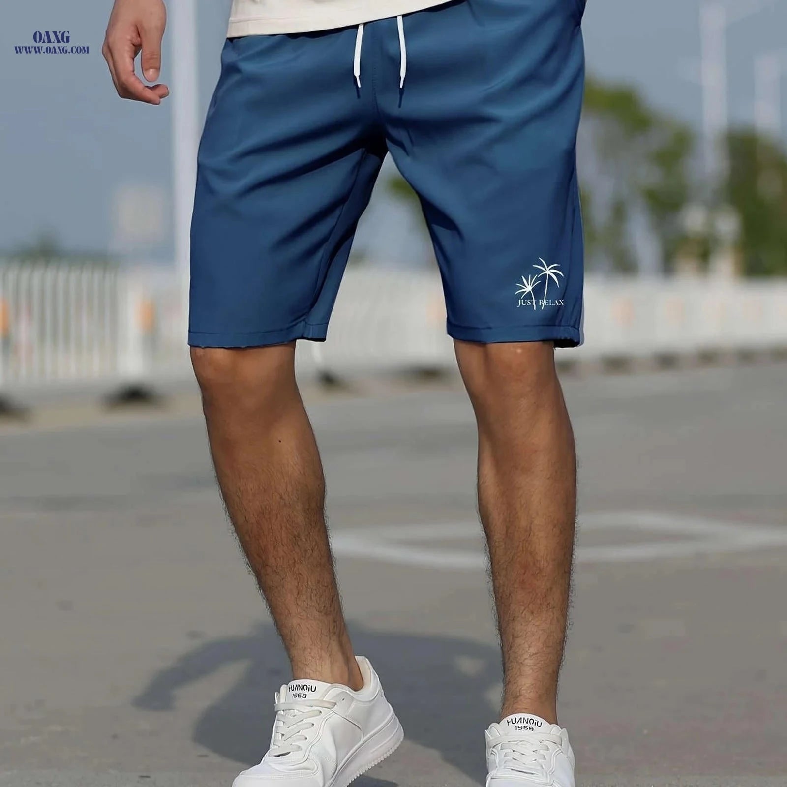 Summer Printed Knee-Length Pants - Men's Versatile Slim-Fit Shorts   OAXG 