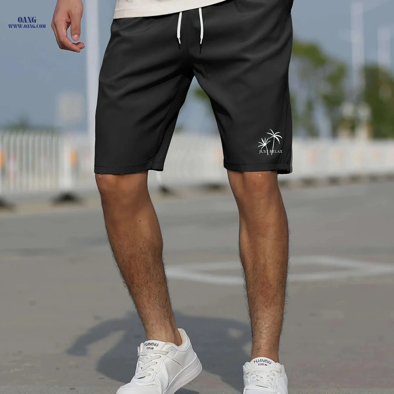 Summer Printed Knee-Length Pants - Men's Versatile Slim-Fit Shorts   OAXG Dark Green / FR S