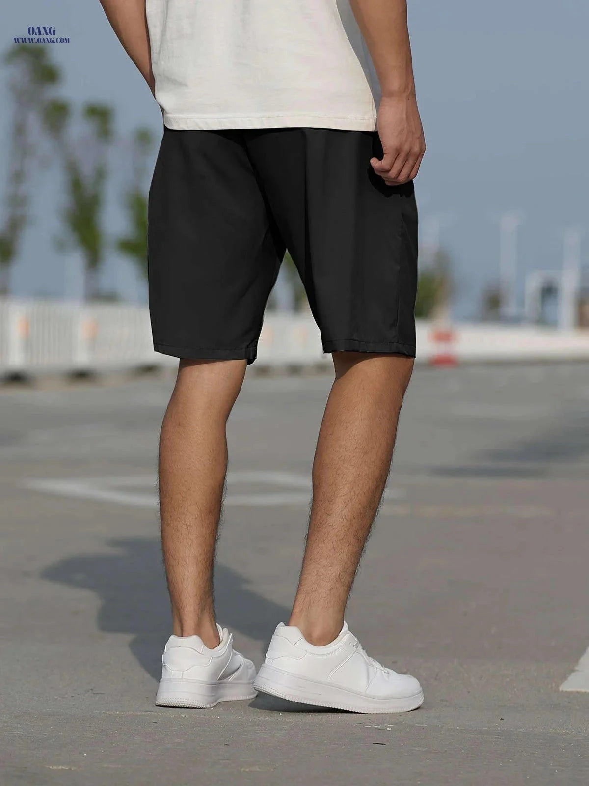 Summer Printed Knee-Length Pants - Men's Versatile Slim-Fit Shorts   OAXG Dark Green / FR S