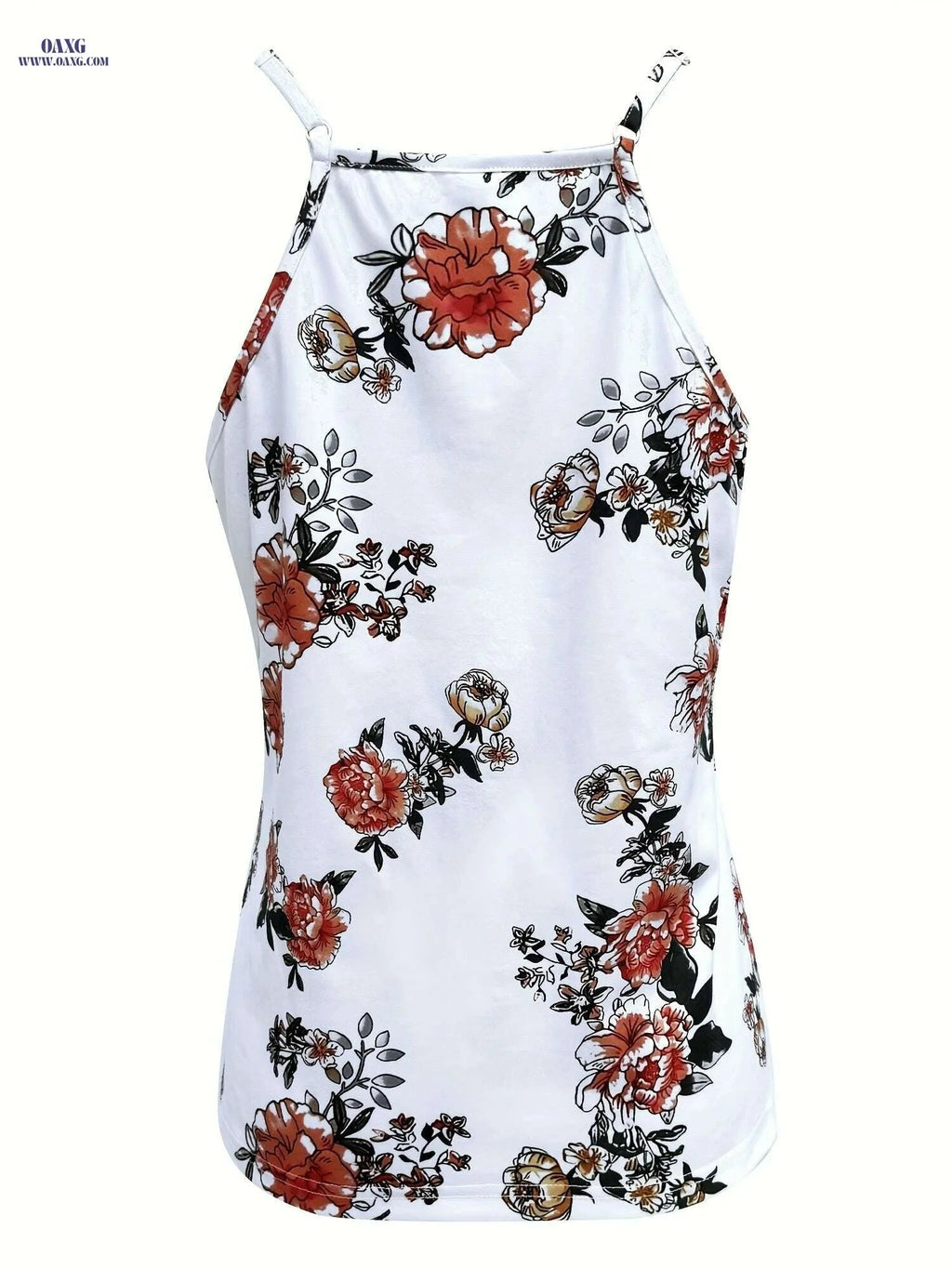 Summer Sexy Lace Tank Top - Floral Print & Sleeveless V-Neck Design   OAXG 