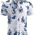 Summer Short-Sleeve Hawaiian Shirt - Casual Floral Print for Men   OAXG MSCS3 / FR S