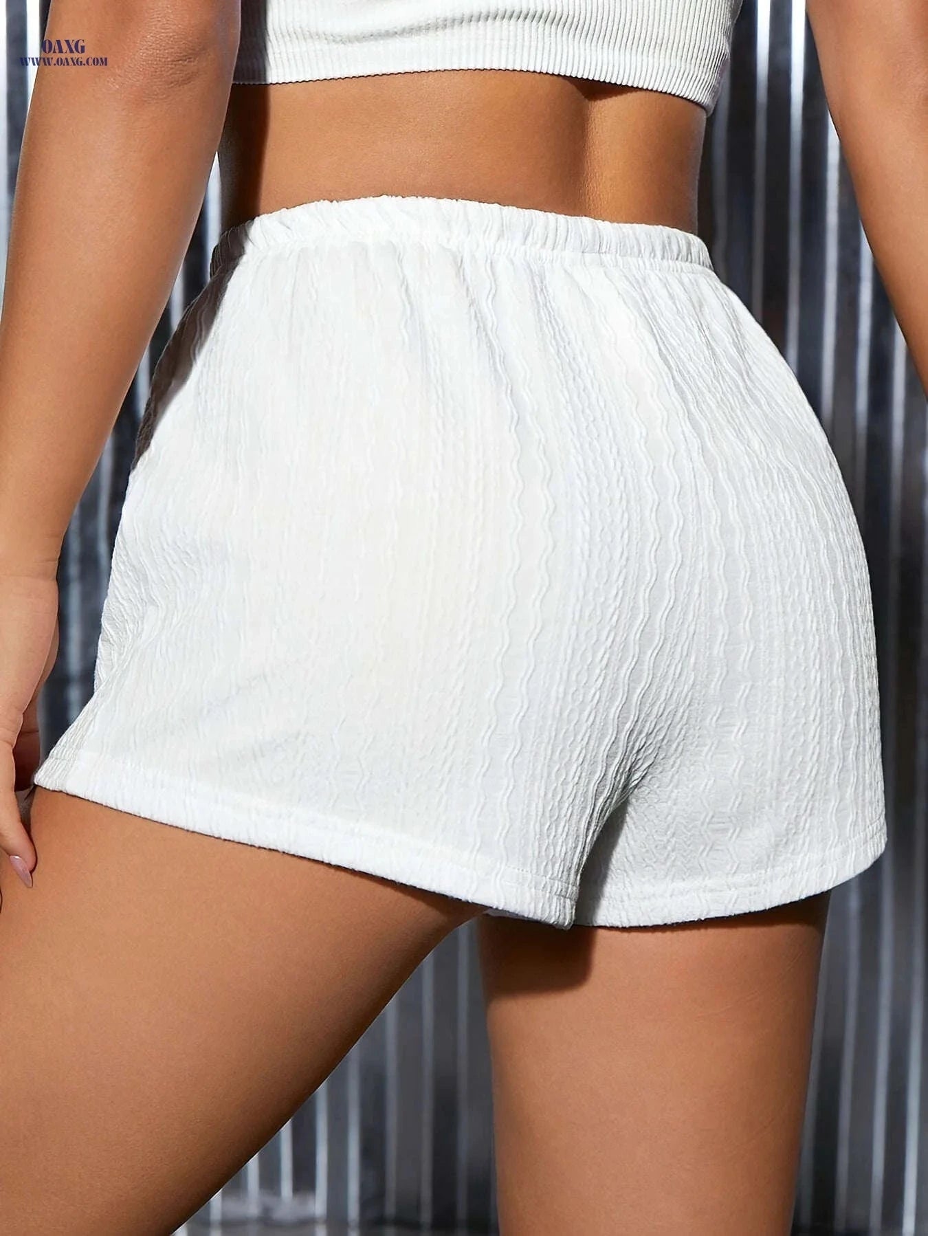Summer Solid Color Drawstring Shorts for Women - Casual & Comfortable   OAXG 