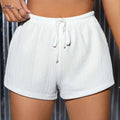 Summer Solid Color Drawstring Shorts for Women - Casual & Comfortable   OAXG 