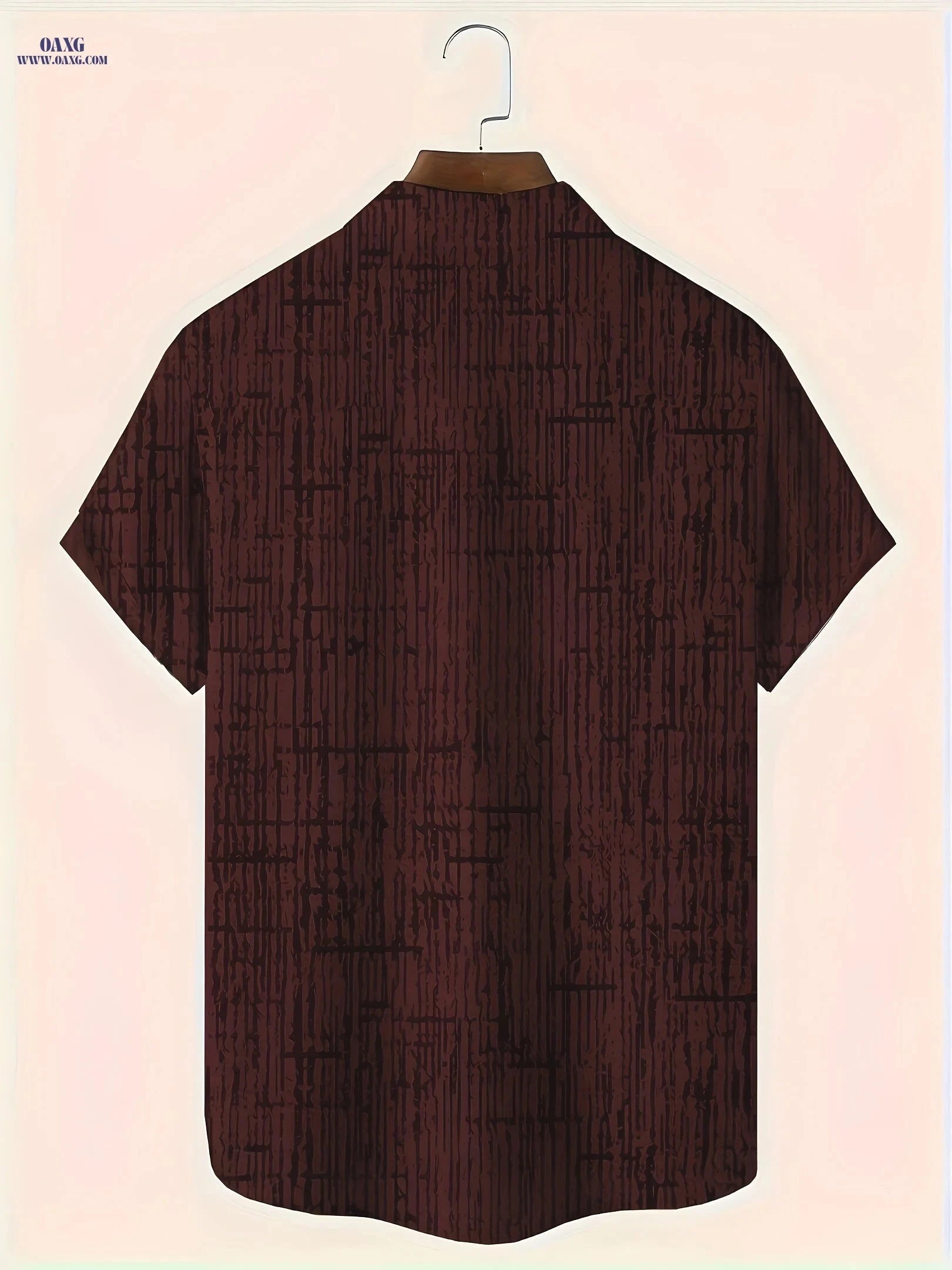 Summer Striped Short Sleeved Shirt for Large Men - Casual Style   OAXG Grey / FR M