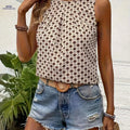 Summer Vacation Tank Top - Directional Plaid with Ruched Bust Detail   OAXG 