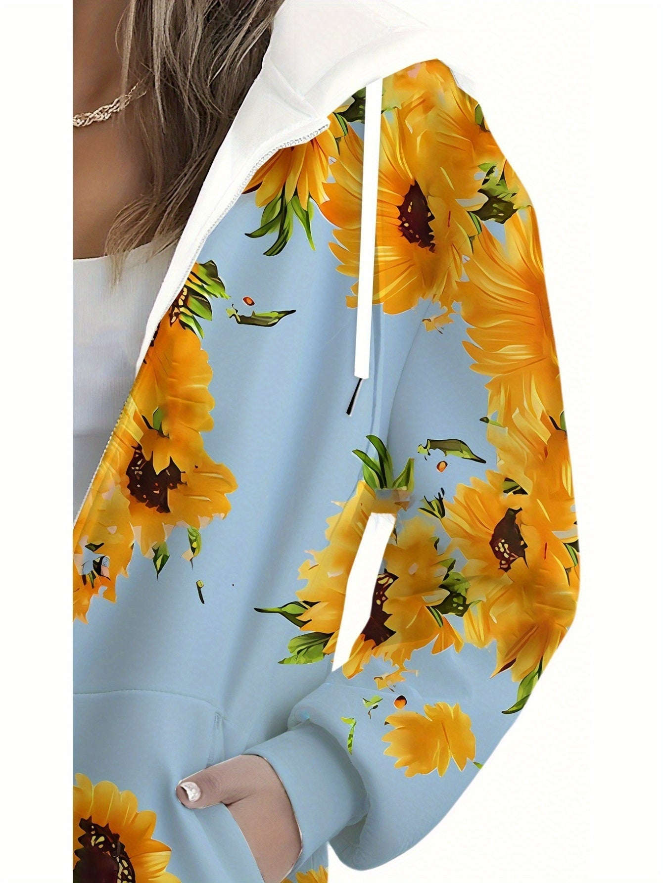 Sweat à Capuche Floral 3D Femme – KLAYSE, Automne/Hiver, Poches   OAXG Mixed Color / XXS
