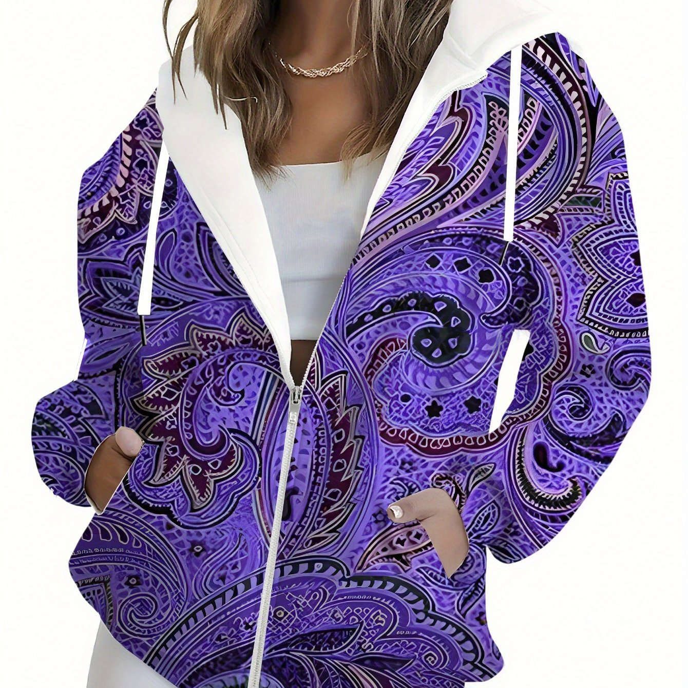 Sweat à Capuche Imprimé Floral KLAYSE - Femme Automne Hiver   OAXG Mixed Color / XXS